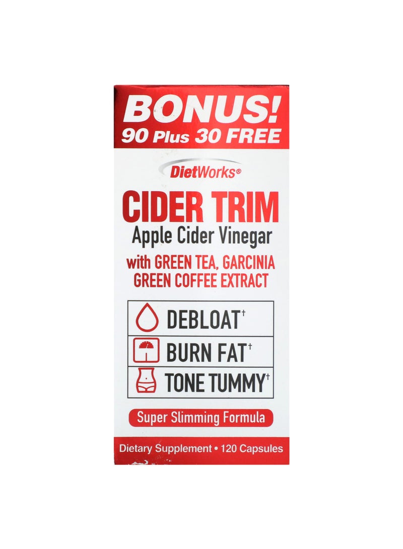 Cider Trim, Apple Cider Vinegar, 120 Capsules
